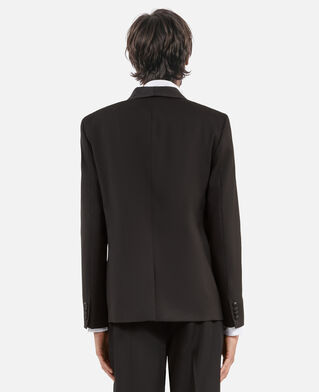 The Kooples MEN BLACK black wool tuxedo jacket