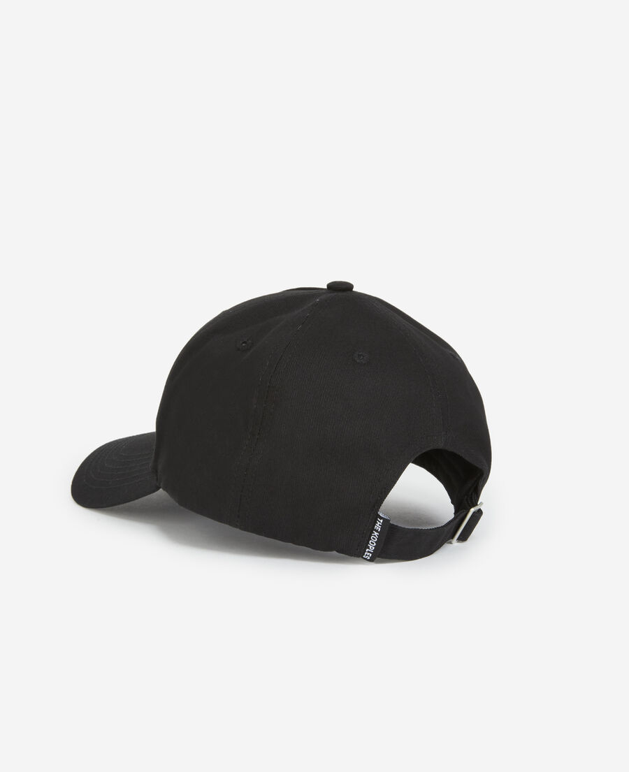 black cap in cotton with fluorescent logo