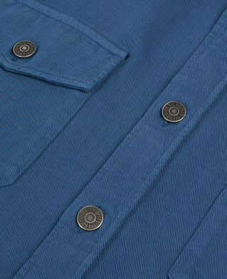 The Kooples H MIDDLE NAVY blue linen and cotton shirt