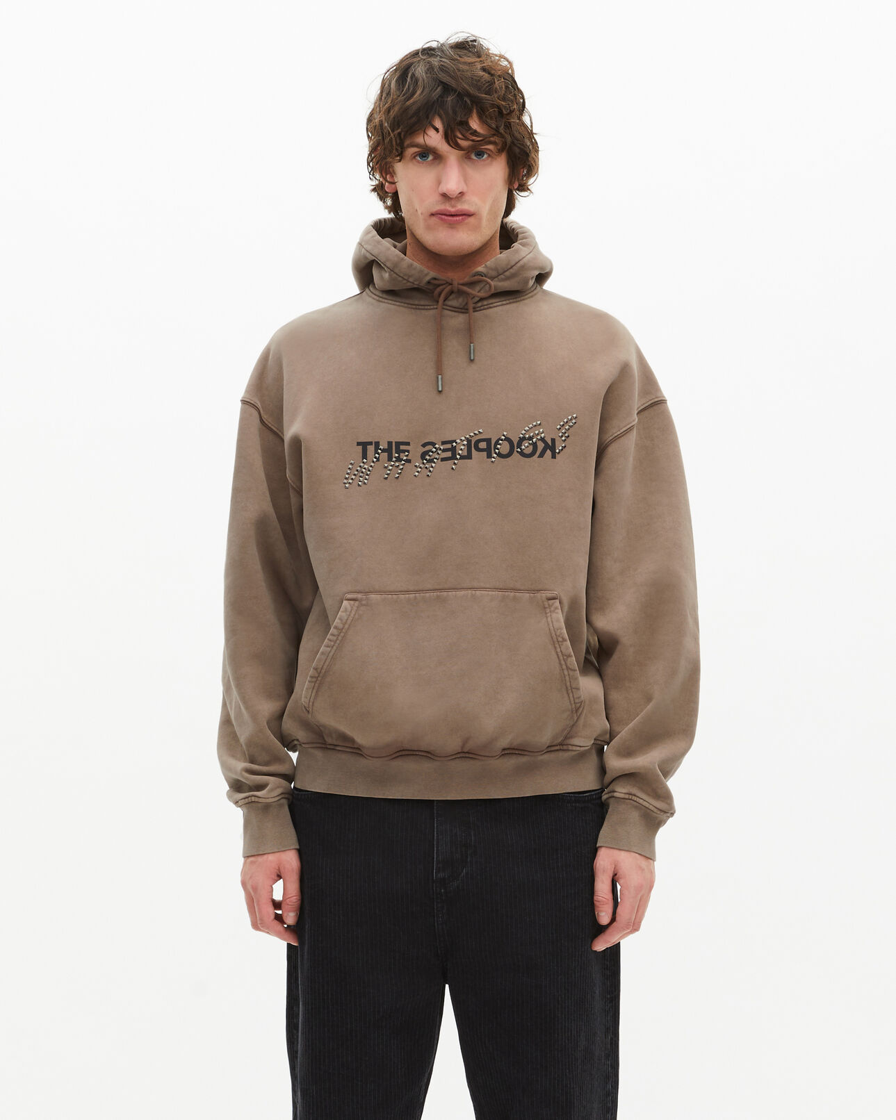 The Kooples MEN CHOCOLATE light brown what is hooded sweatshirt