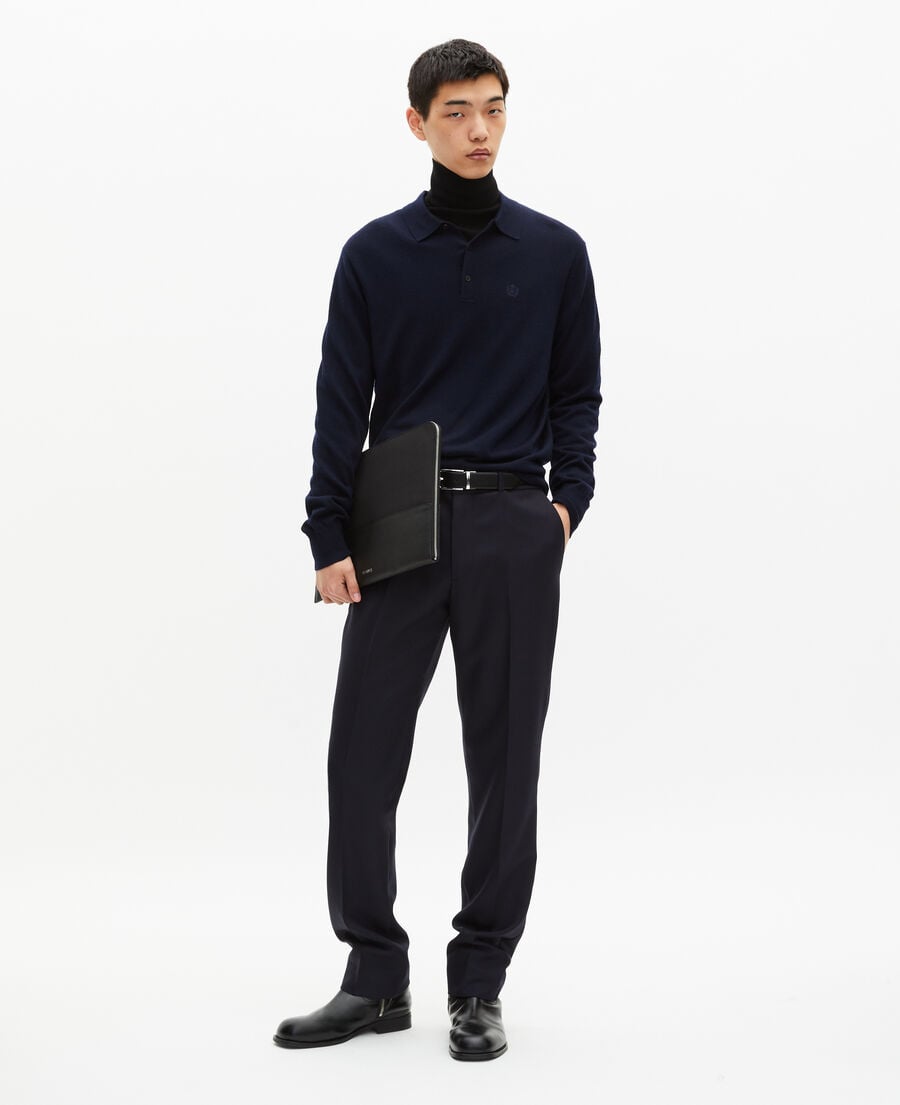 The Kooples H NAVY navy straight-leg pants