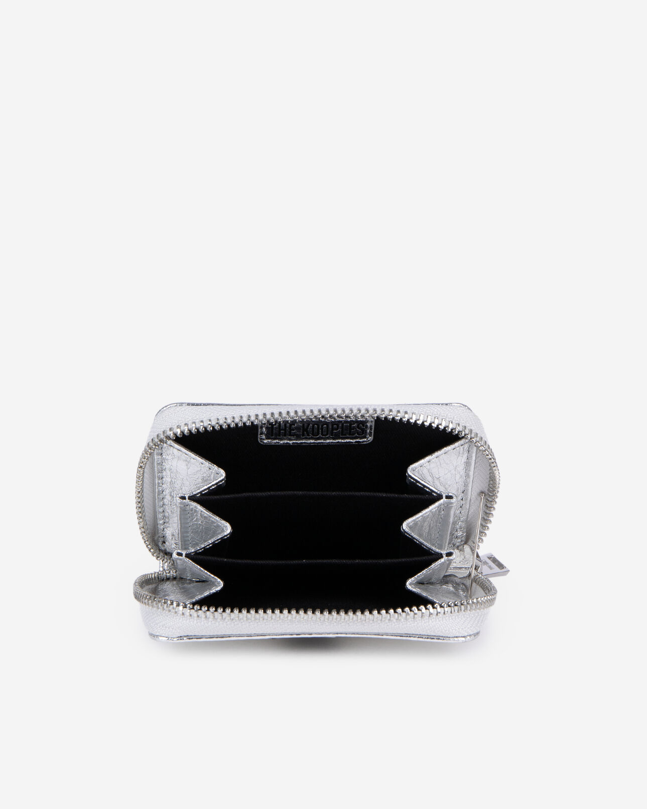 The Kooples DAMEN SILVER geldbörse blason aus silbernem leder