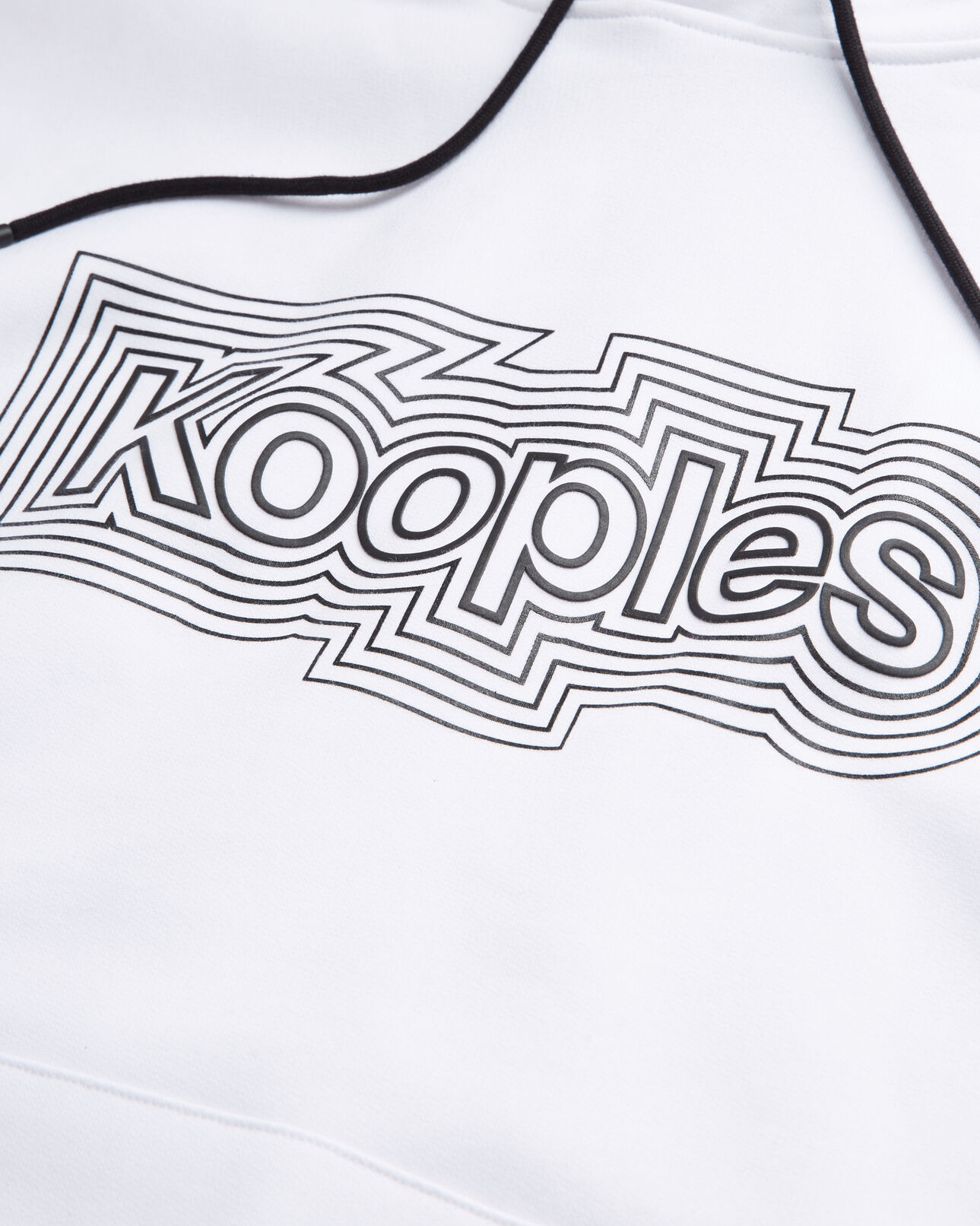 The Kooples MEN SNOW WHITE ecru sweatshirt with screen print