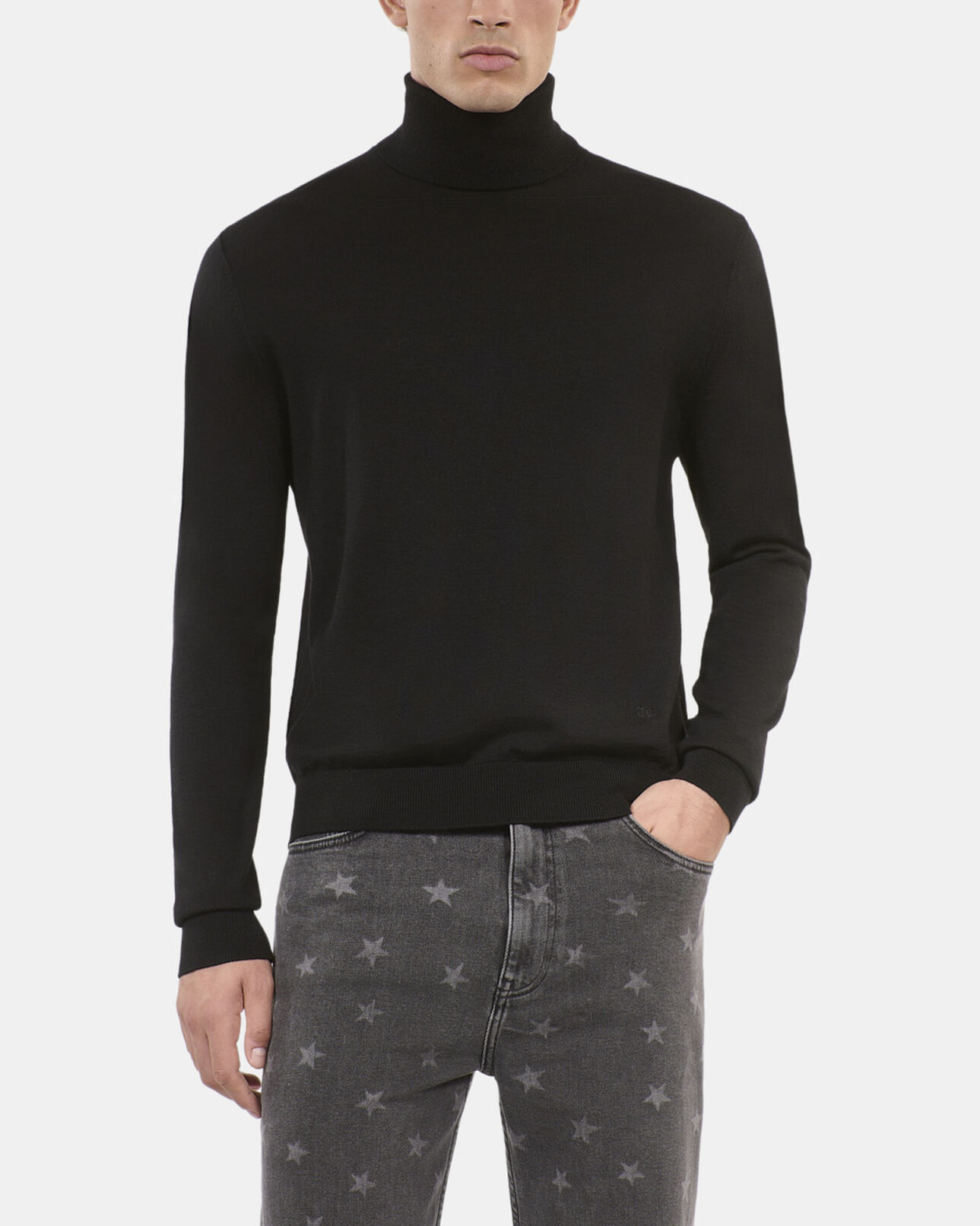 The Kooples HERREN BLACK schwarzer wollpullover