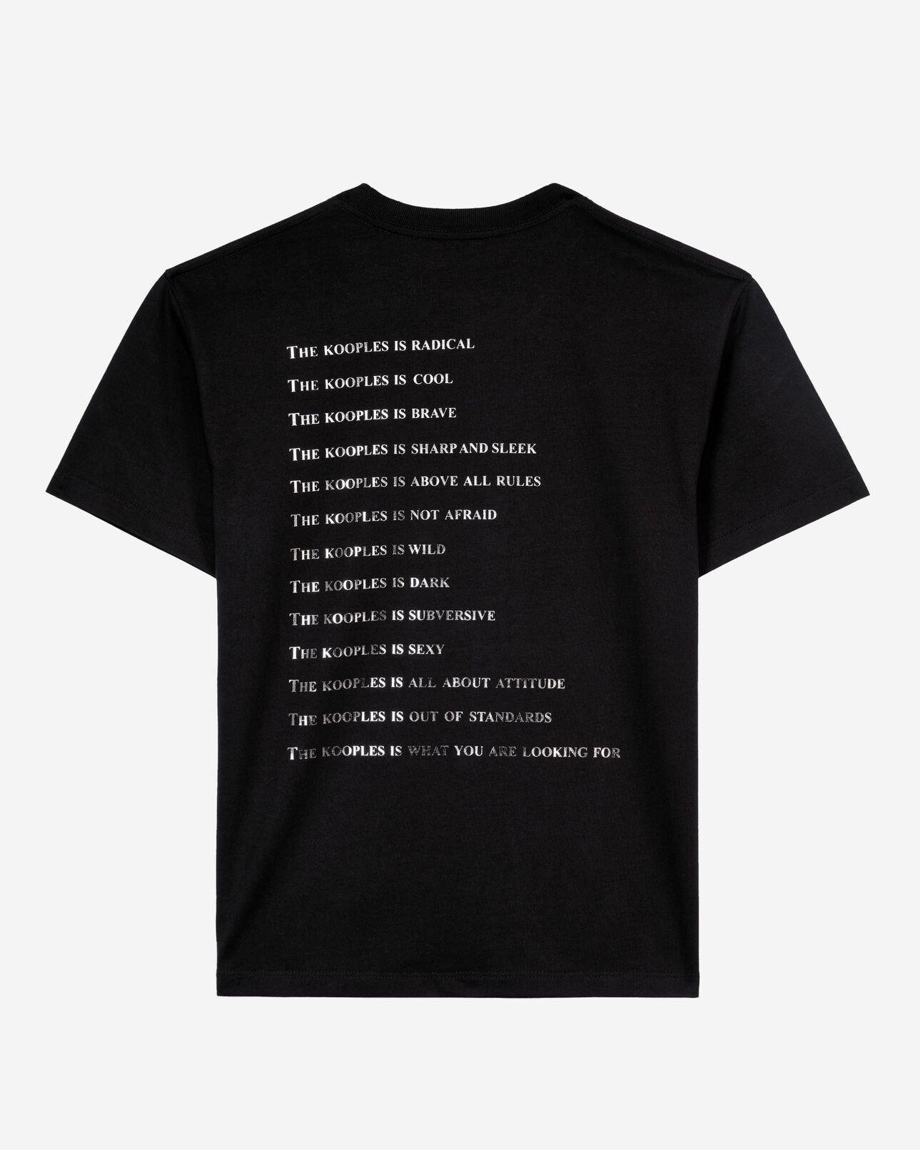 The Kooples WOMEN BLACK women's black what is rhinestone t-shirt