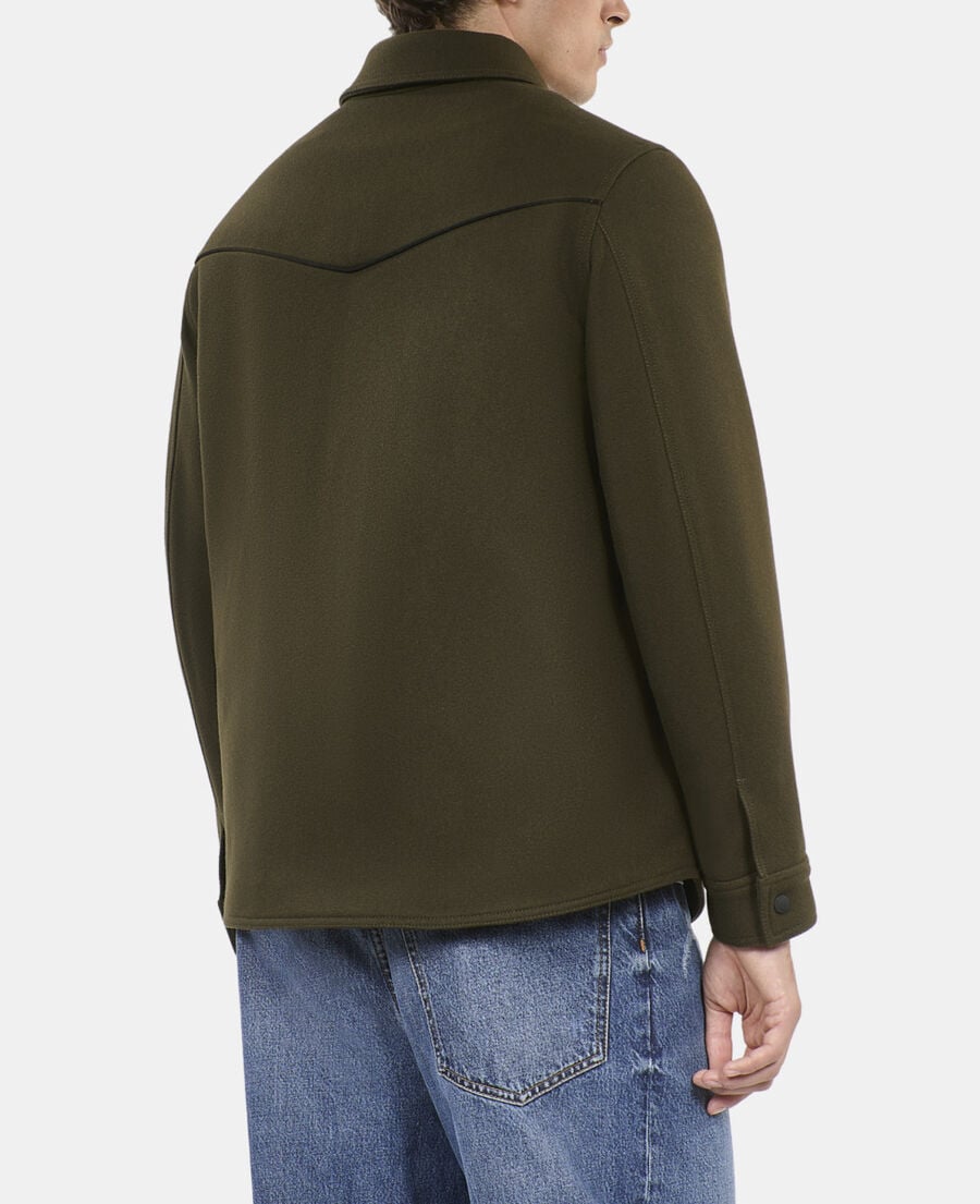The Kooples HOMBRE KAKI chaqueta estilo sobrecamisa caqui