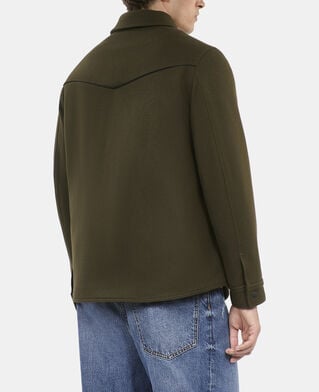 The Kooples HOMBRE KAKI chaqueta estilo sobrecamisa caqui