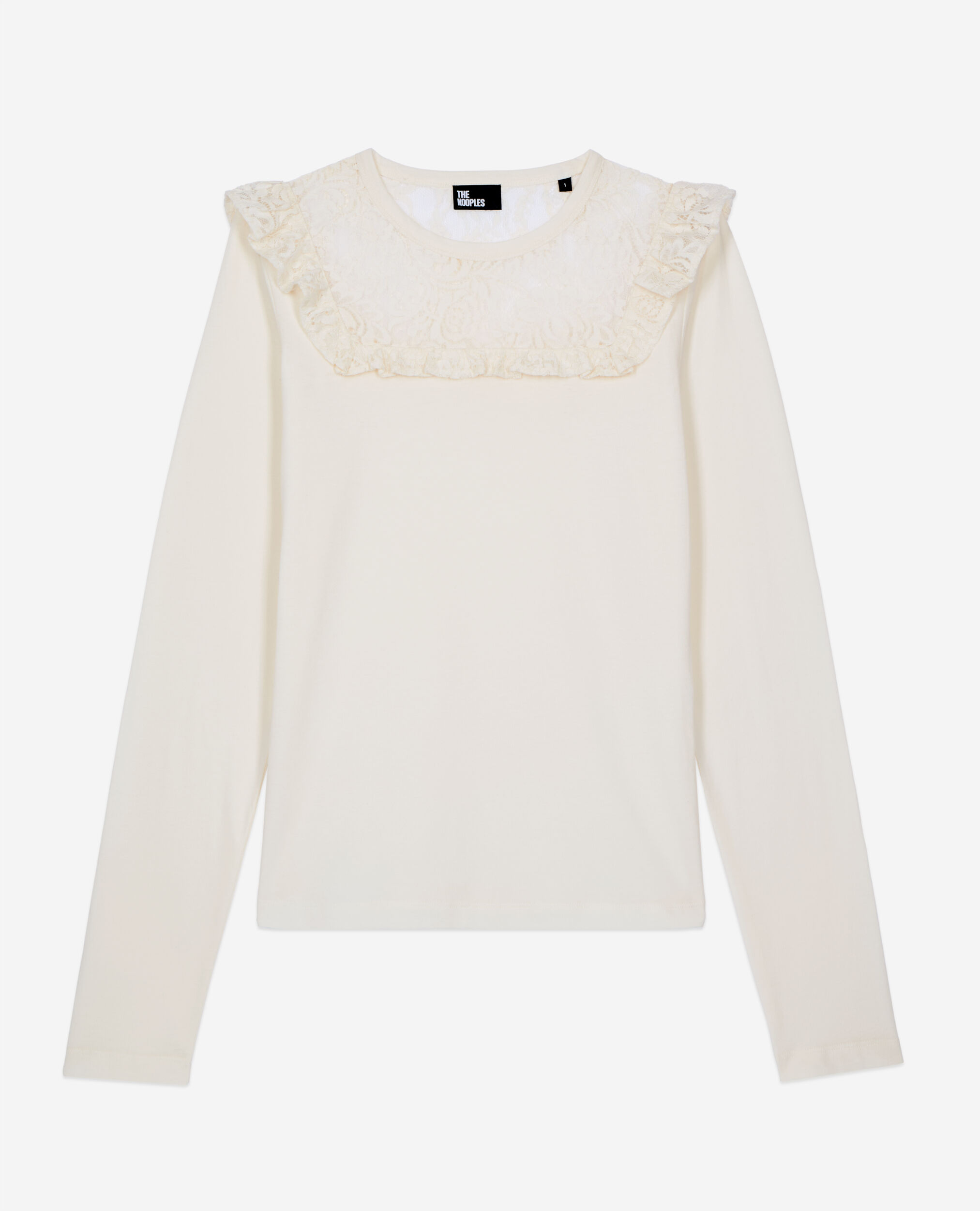 Long-sleeved white T-shirt, WHITE, hi-res image number null