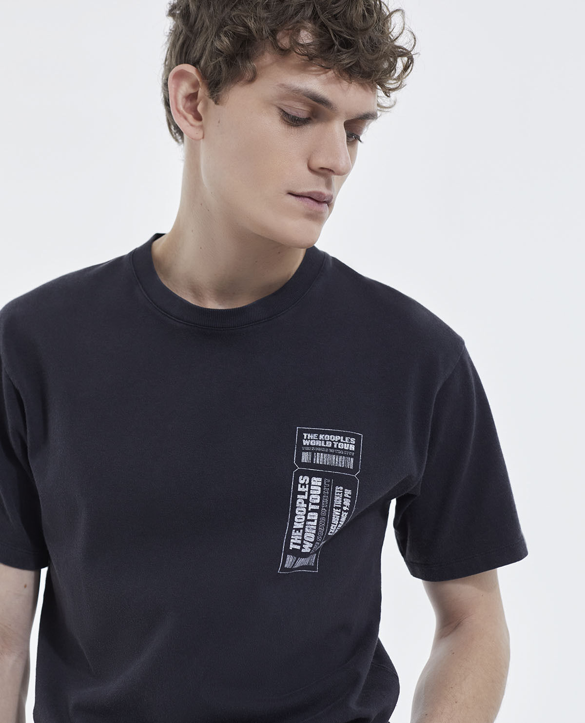 Tee shirt noir delavé deals