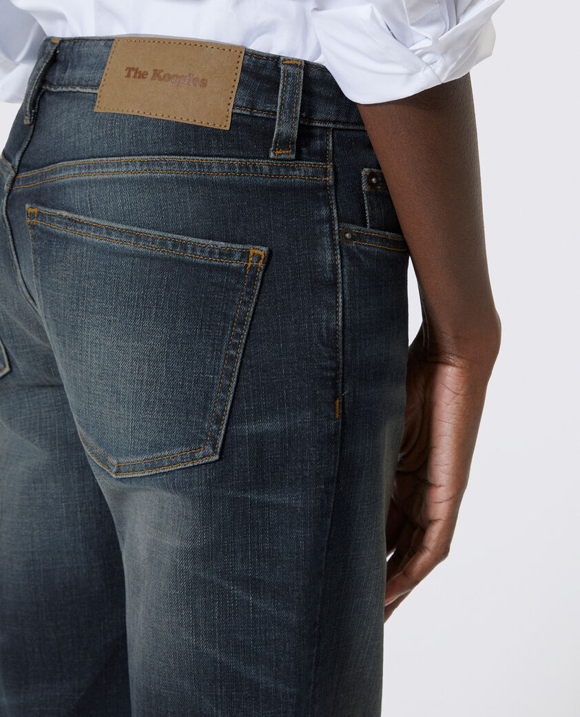The Kooples FEMME MEDIUM BLUE jean bootcut avec abrasions bleu