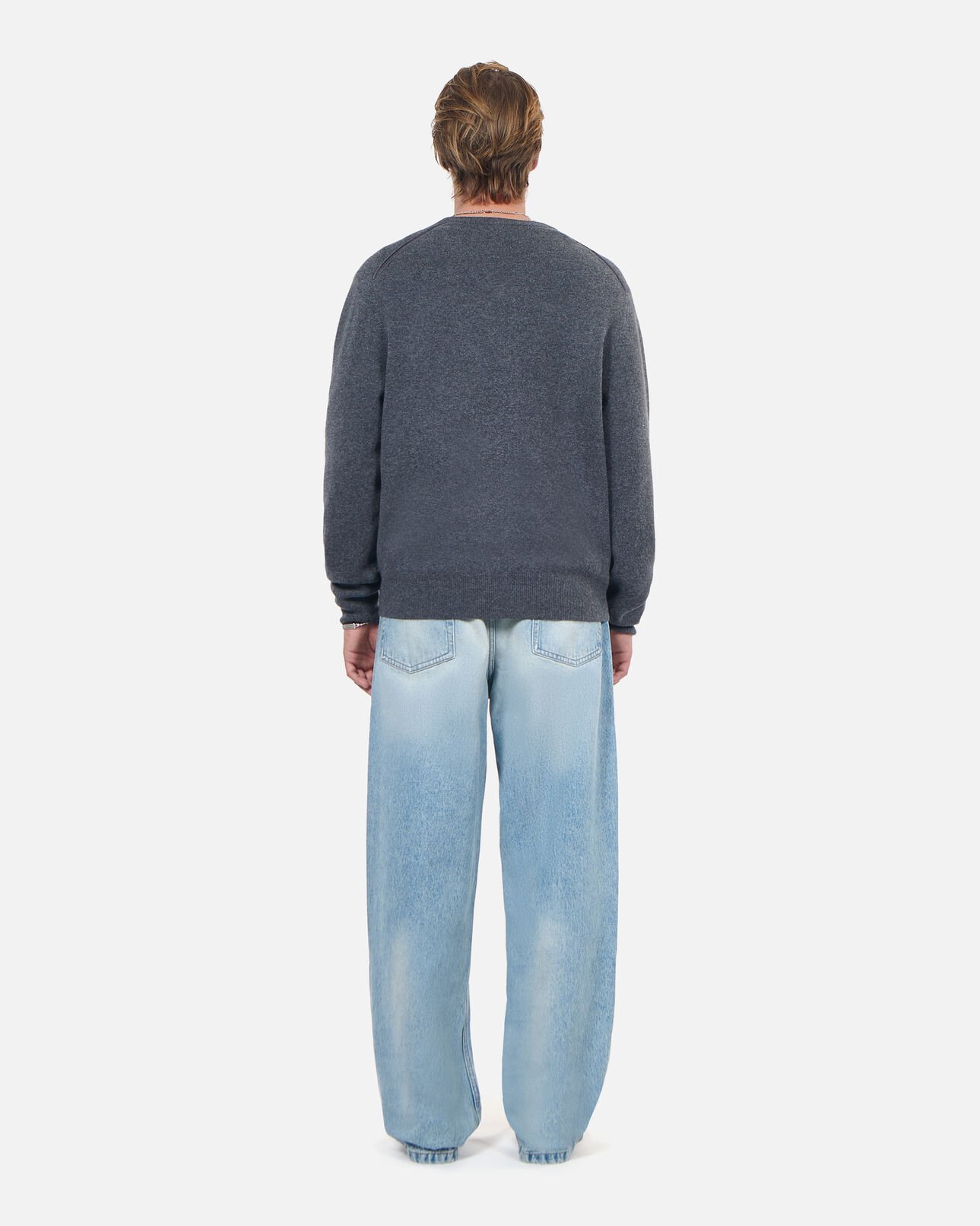 The Kooples H ANTHRACITE MELANGE grey cashmere sweater