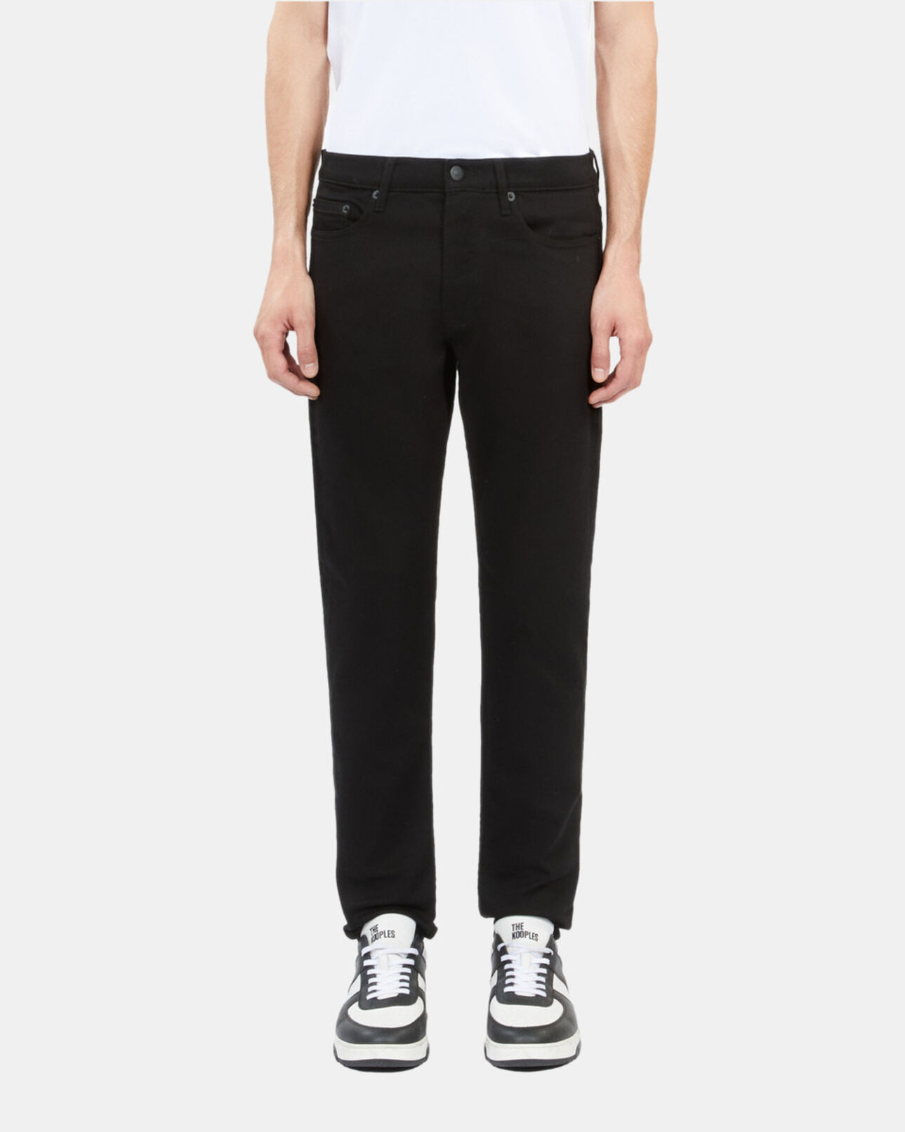 The Kooples MEN BLACK BRUT slim black jeans