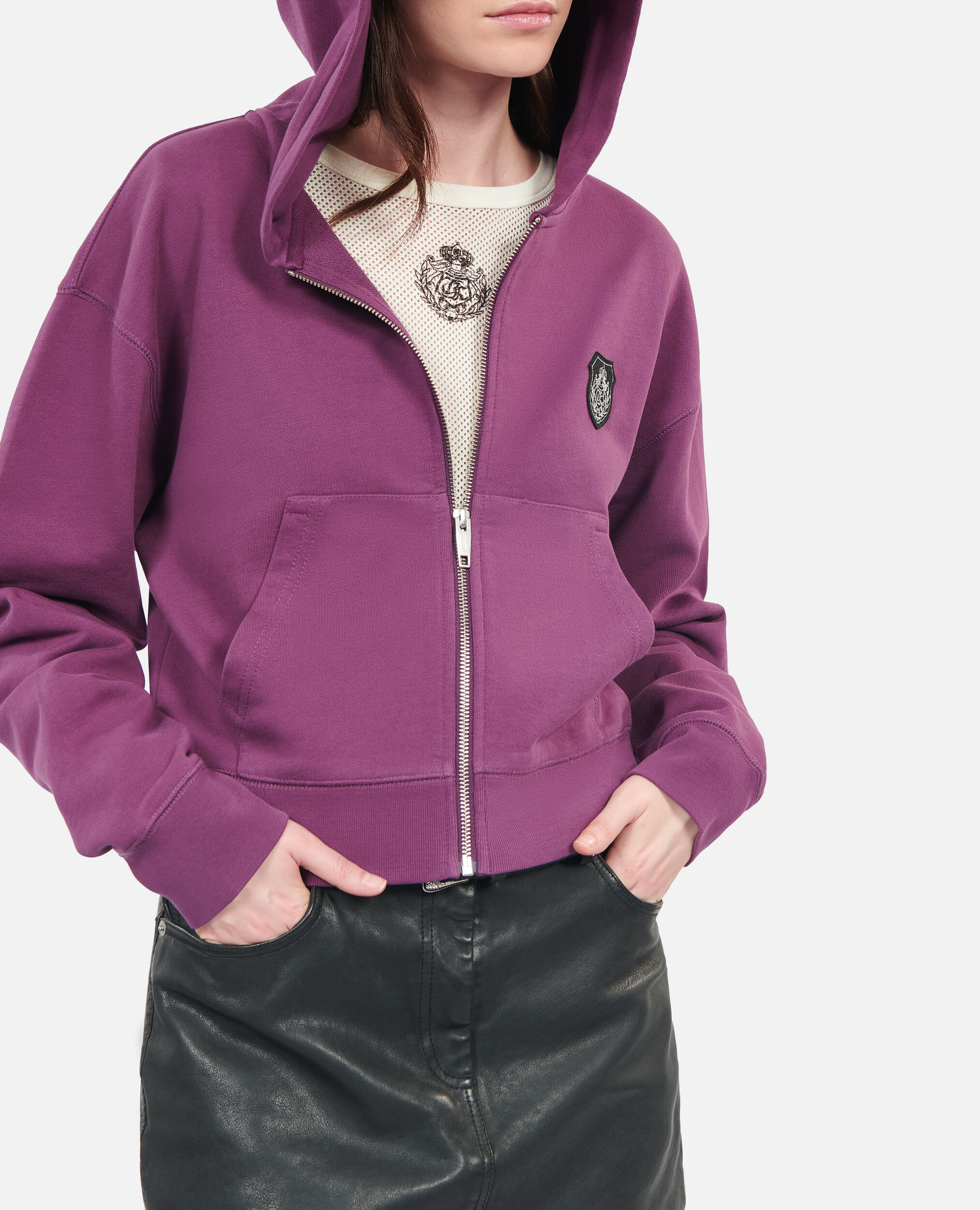Purple Blazon hoodie, PRUNE, hi-res image number null