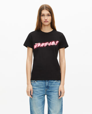 The Kooples WOMEN BLACK what is black neon effect t-shirt