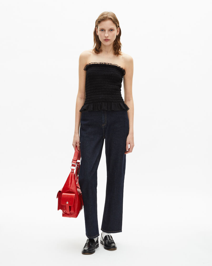 The Kooples WOMEN BLACK black bustier top
