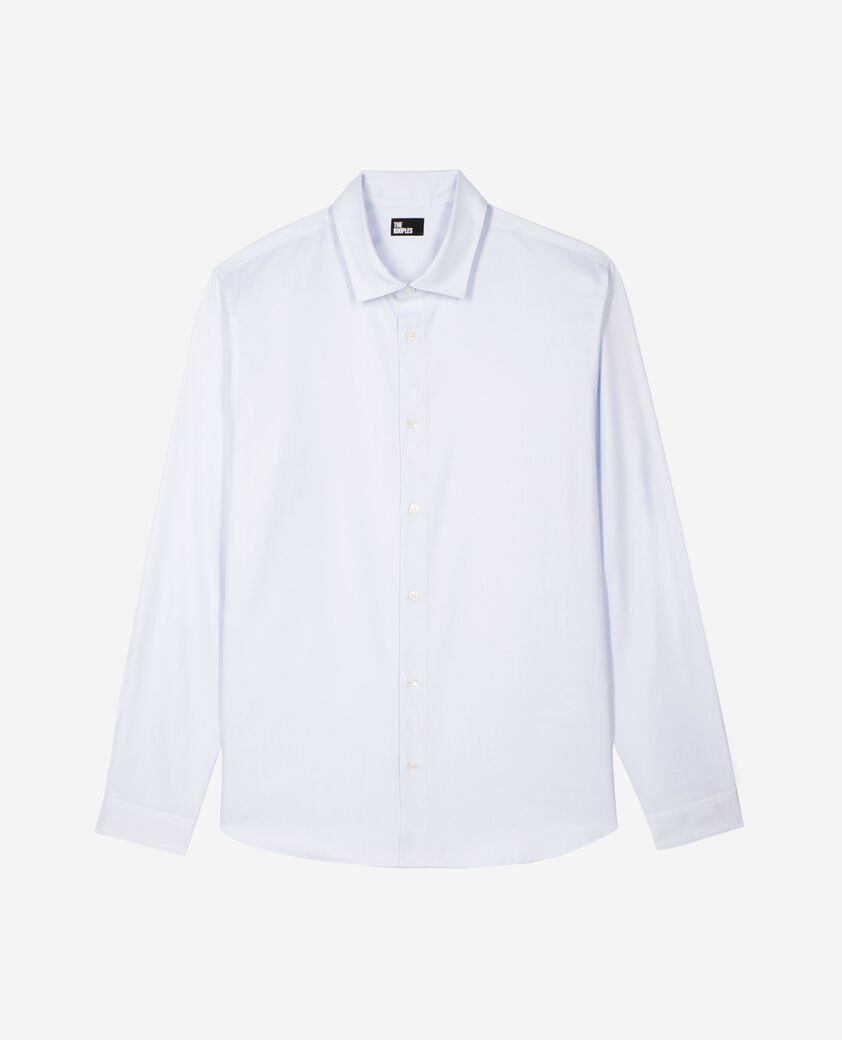 The Kooples MEN BABY BLUE italian collar shirt, blue