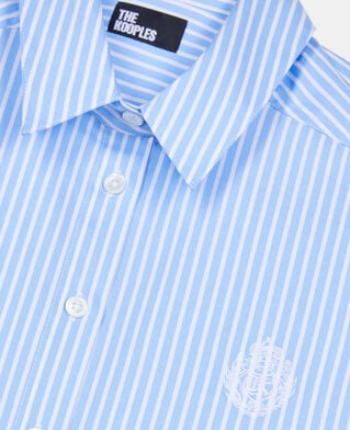 The Kooples DAMEN BLUE WHITE kurzes hemd mit streifen