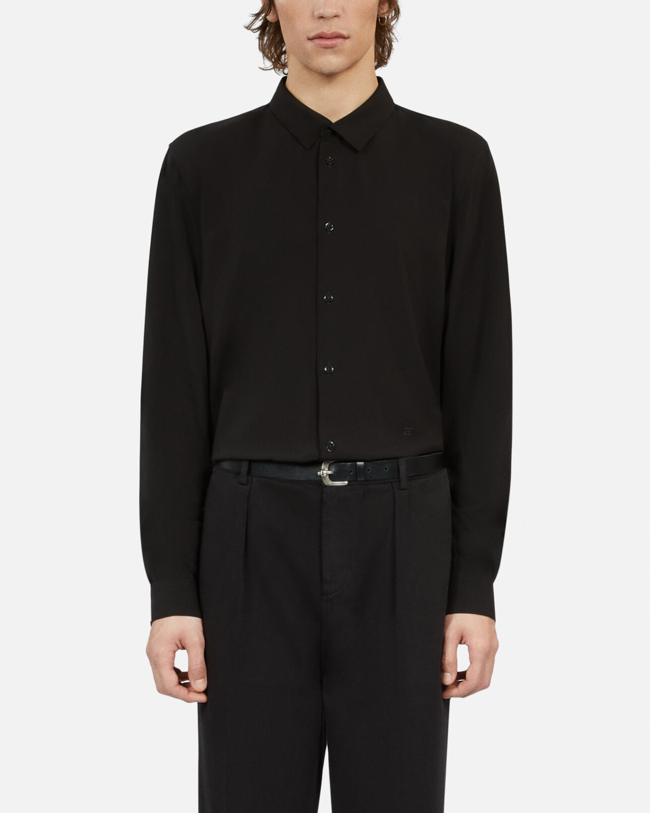 The Kooples MEN BLACK black leather belt