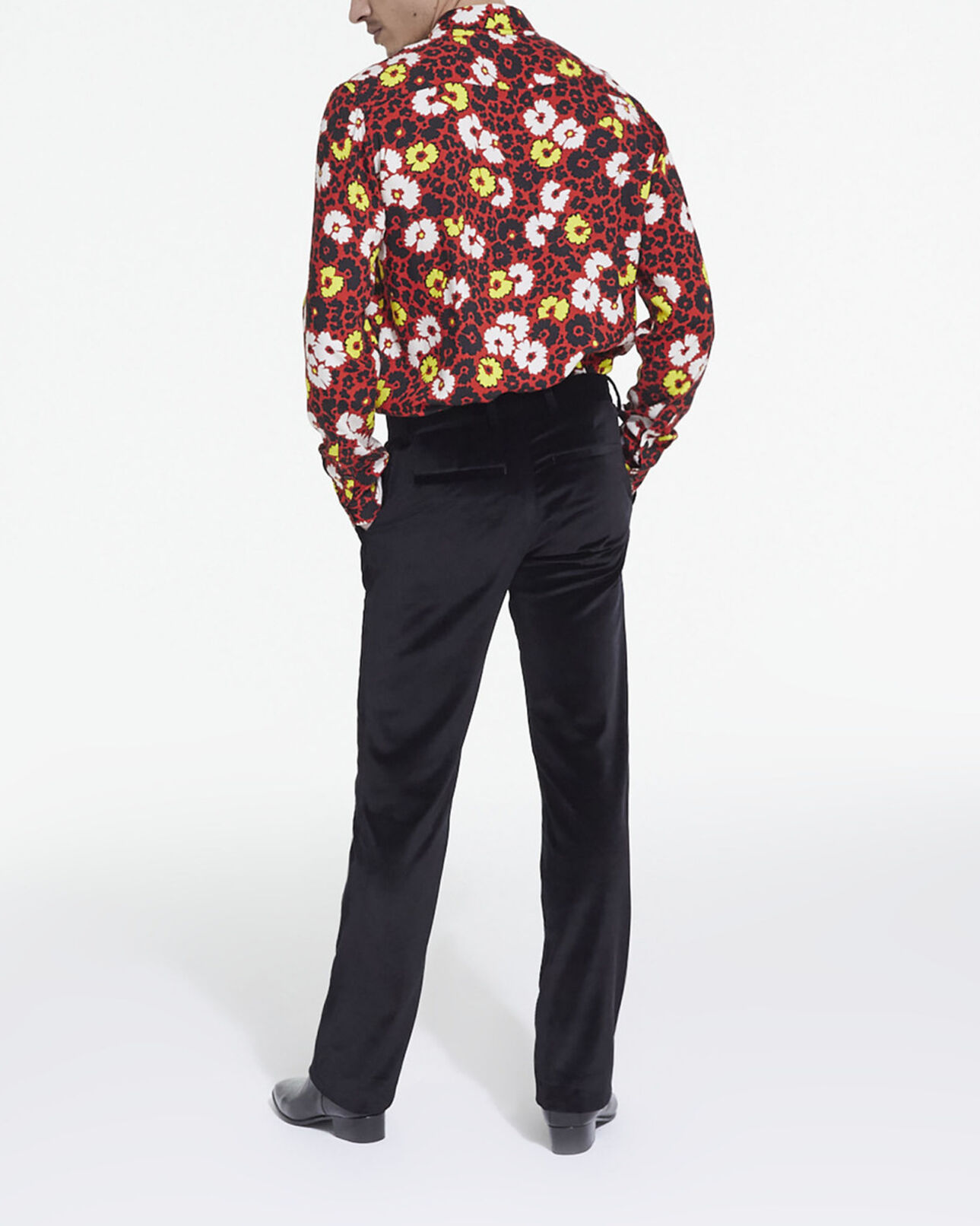 The Kooples MEN MULTICOLORE/RED floral print shirt with classic collar