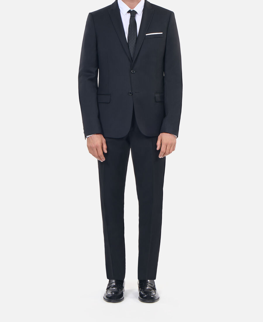 The Kooples HOMME BLACK veste de costume coupe ajustée en laine noire