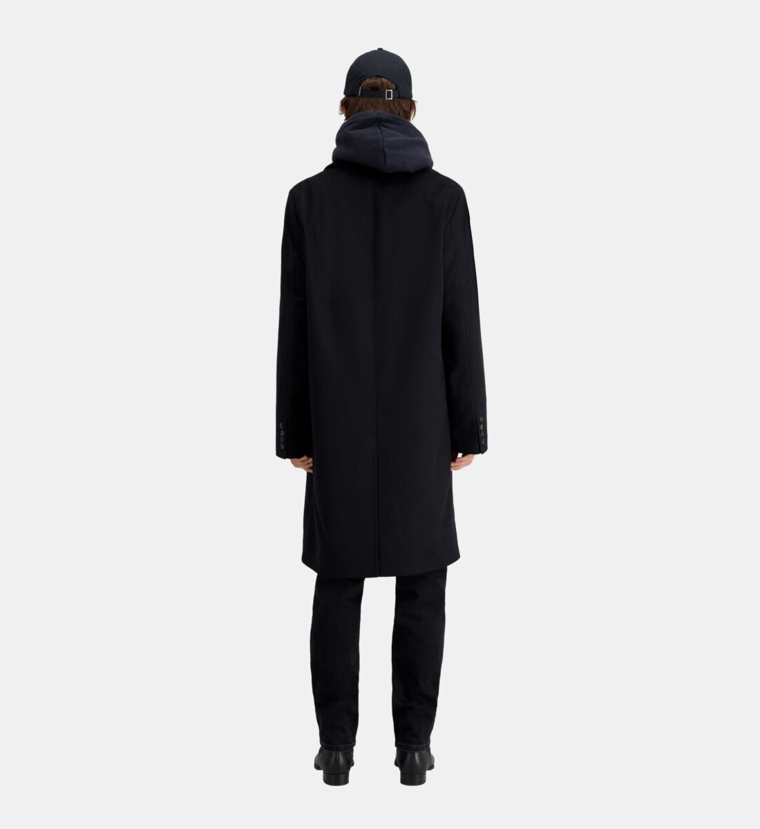 Long black 2025 cashmere coat