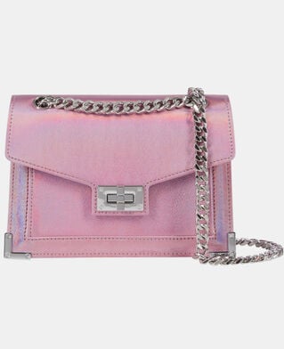 The Kooples DAMEN SWEET PINK rosa schillernde emily tasche aus leder mit kette