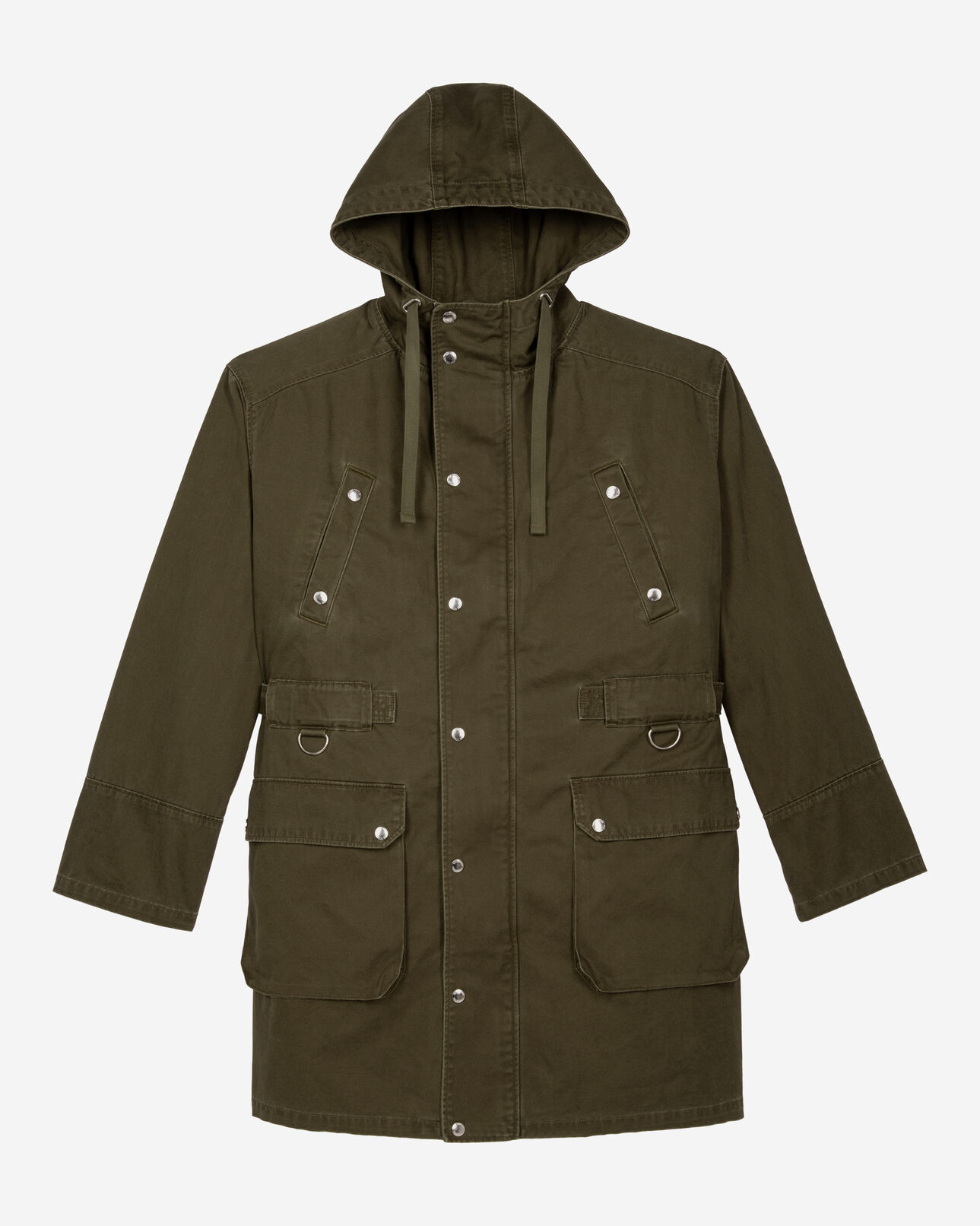 The Kooples HOMME KAKI parka à capuche kaki