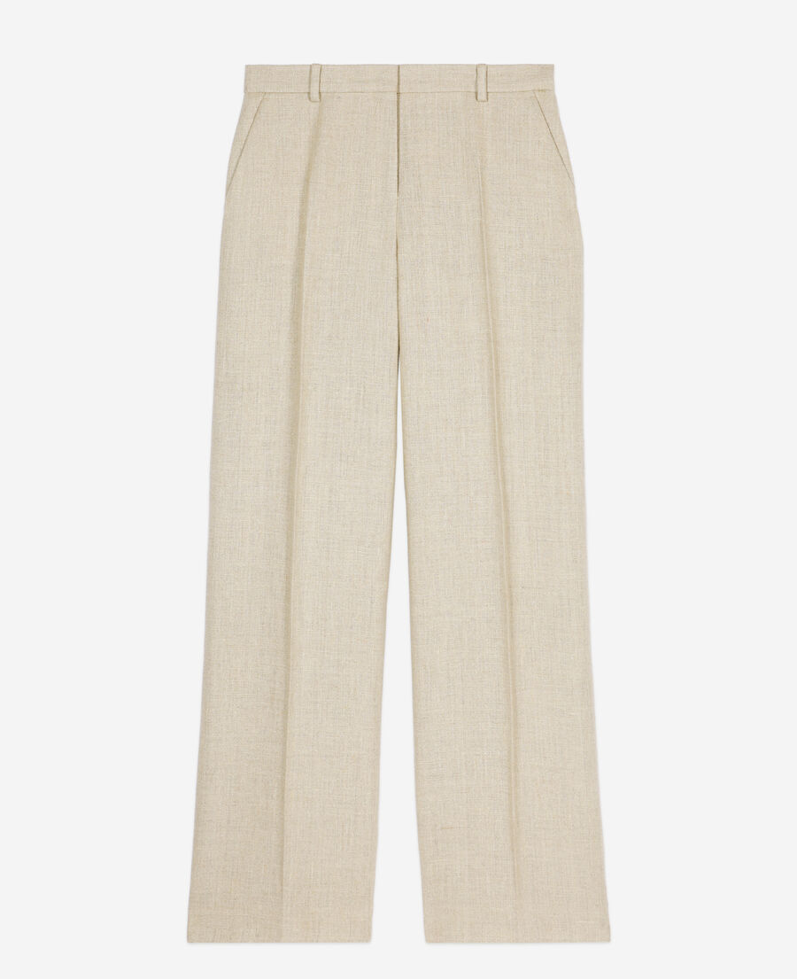 The Kooples F BEIGE ecru linen suit trousers