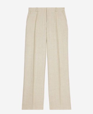 The Kooples F BEIGE ecru linen suit trousers