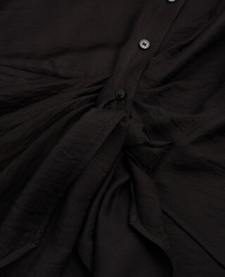 The Kooples WOMEN BLACK black shirt with draped effect