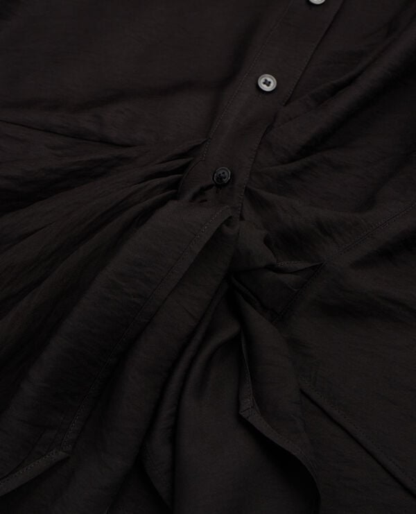 The Kooples FEMME BLACK chemise noire avec effet drapé