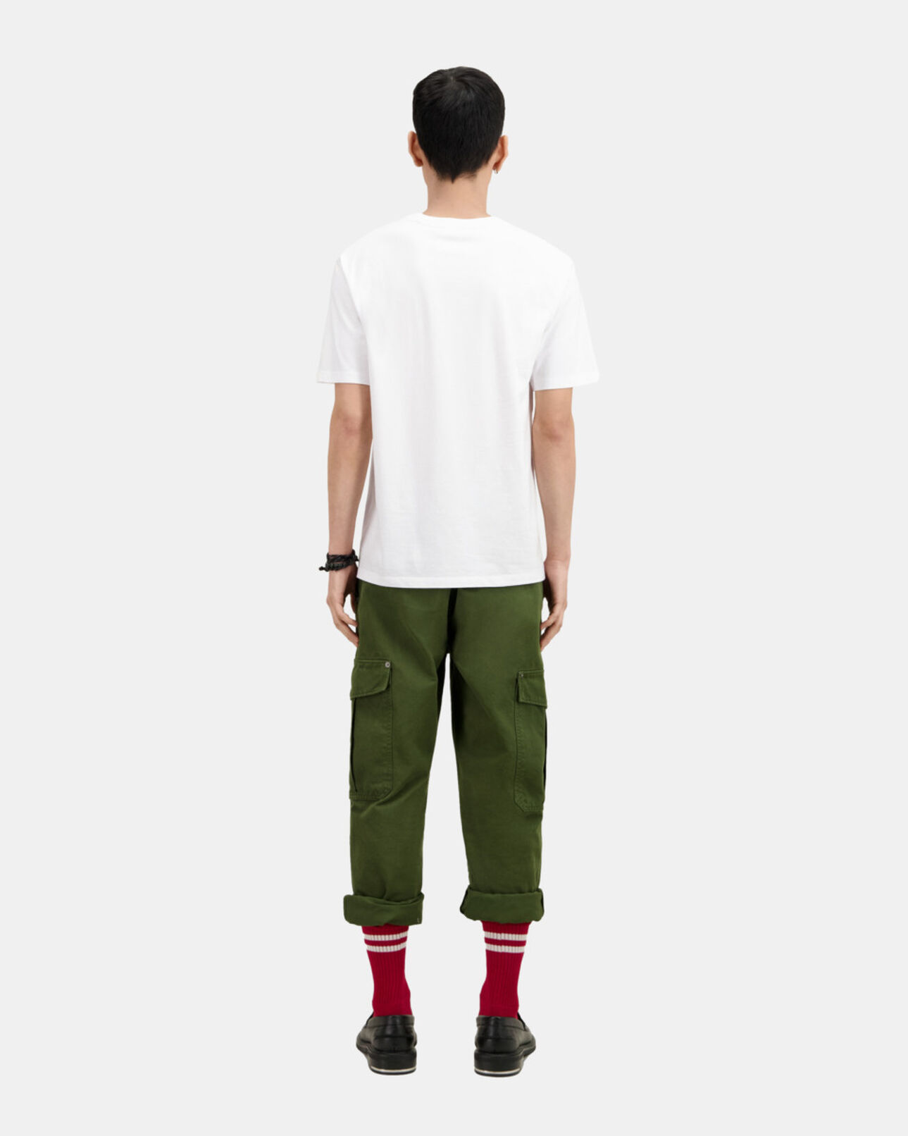 The Kooples HERREN WHITE weißes t-shirt mit „live fast“-schriftzug