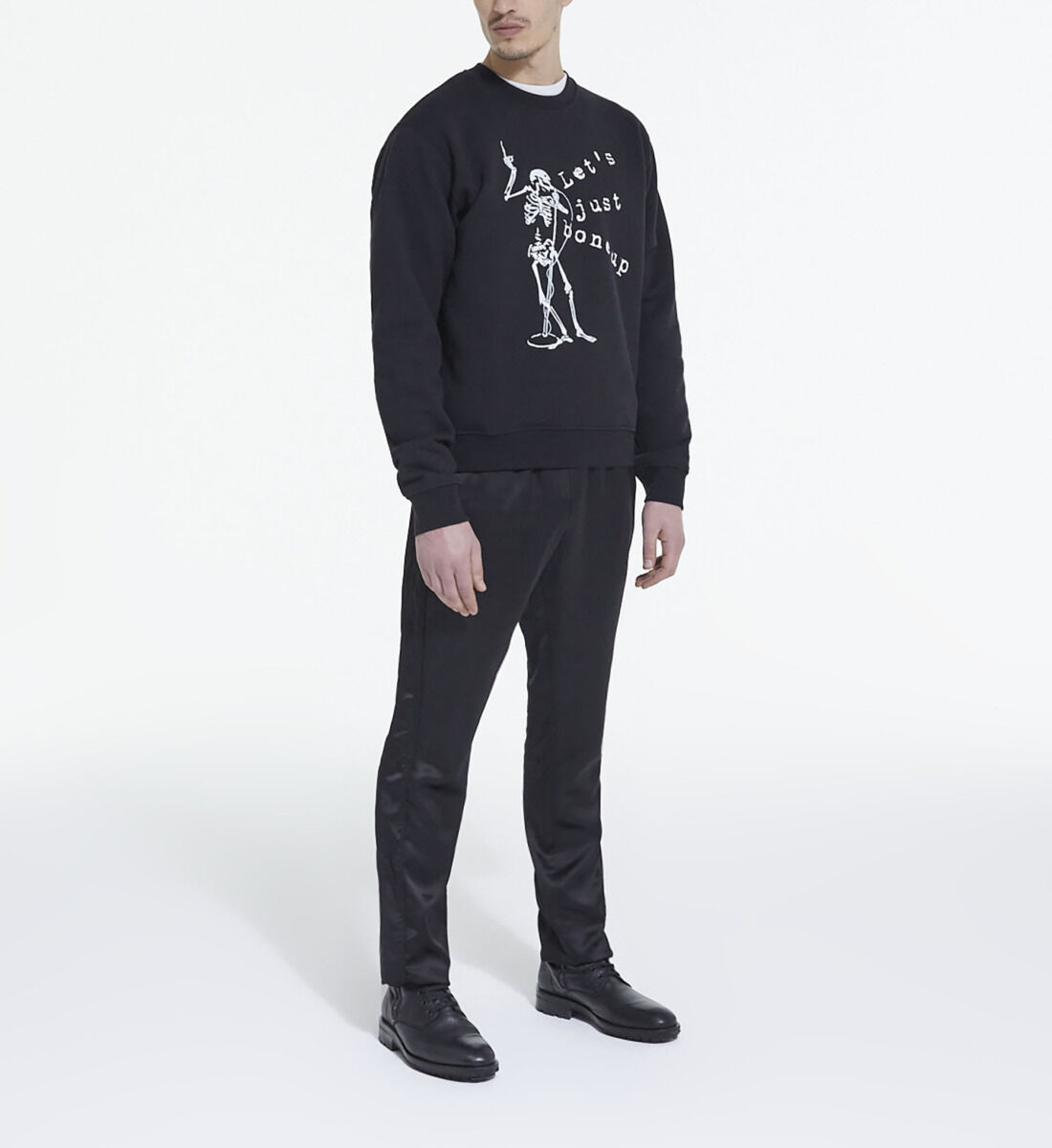 Black screen print sweatshirt