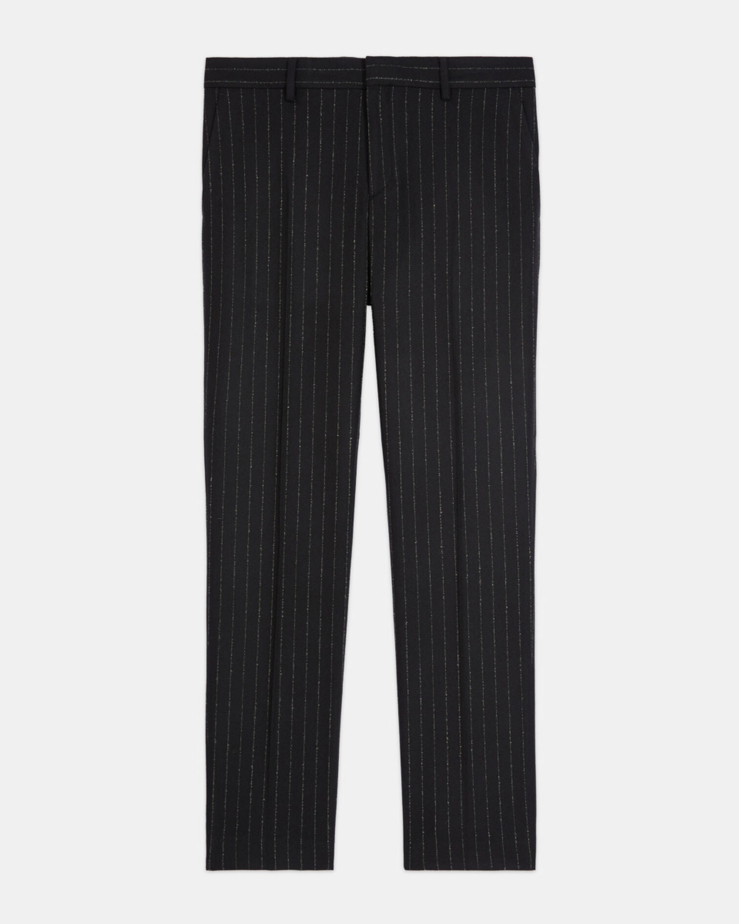 Striped suit pants, BLACK WHITE, hi-res image number null