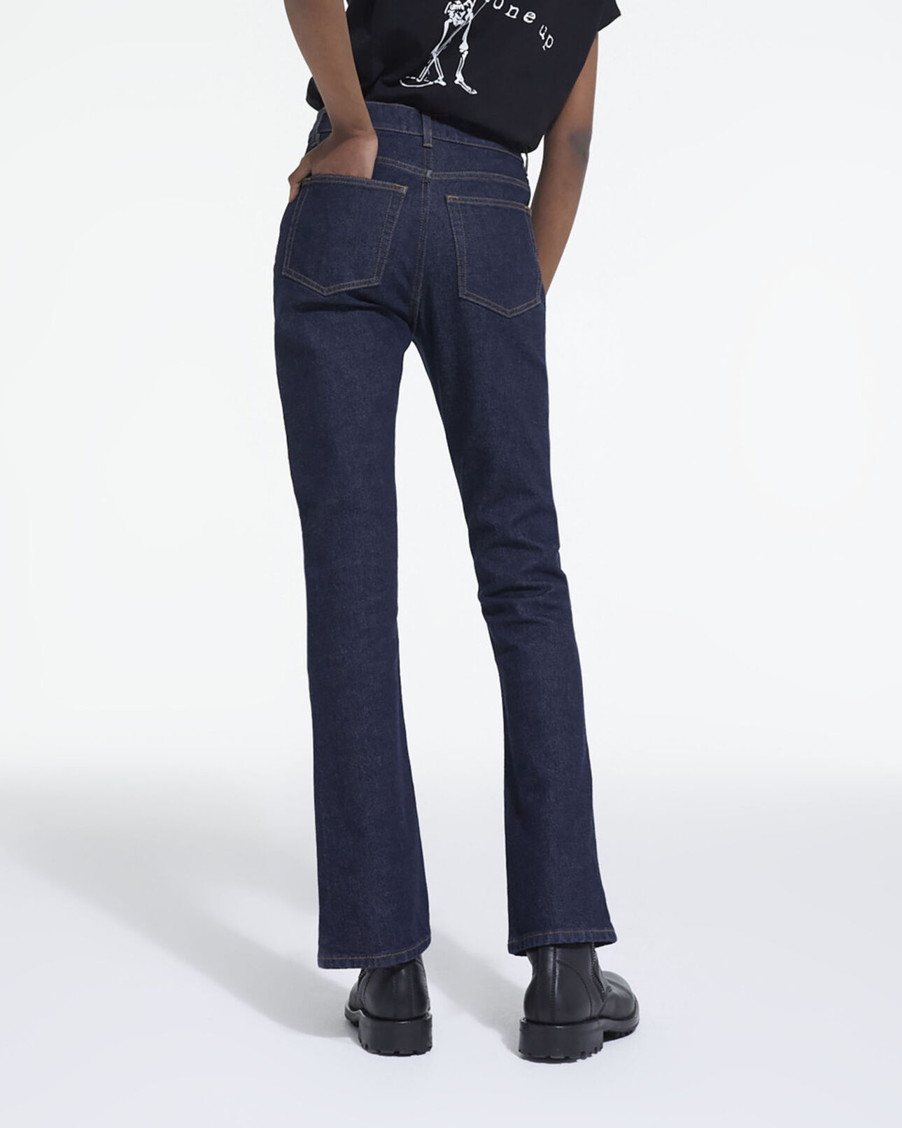 The Kooples F BLUE BRUT dark blue flare jeans