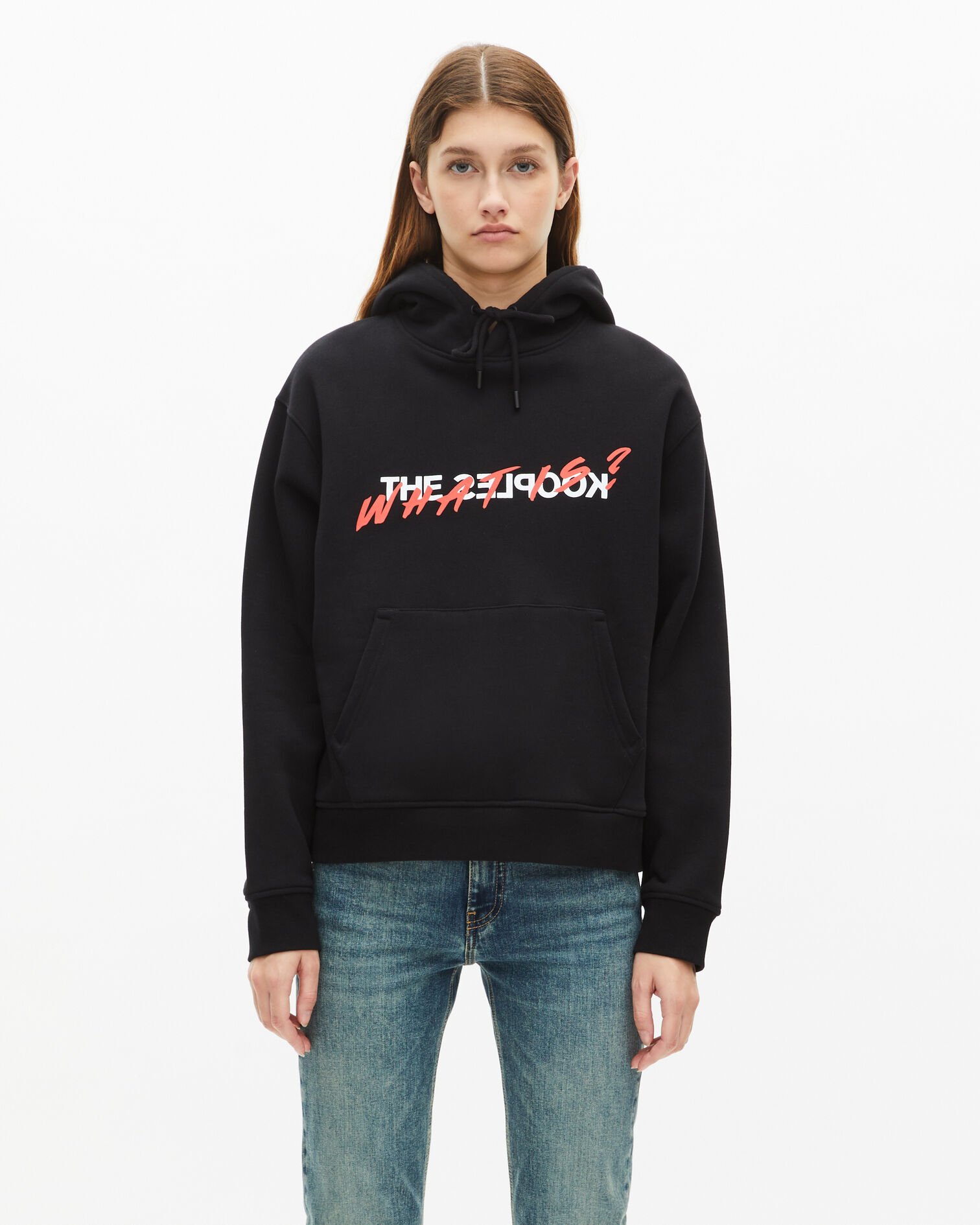 Sweatshirt à capuche What is noir, BLACK, hi-res image number null