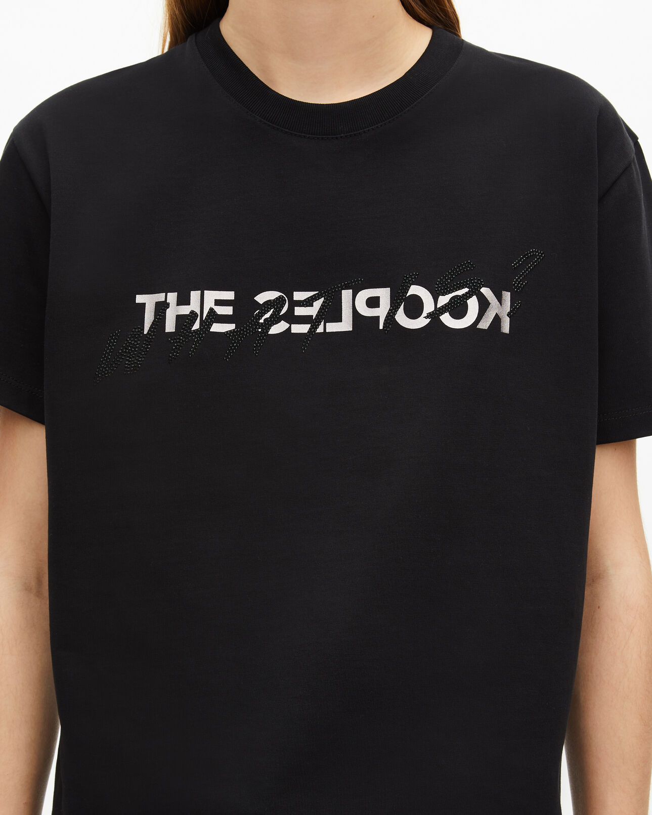 The Kooples FEMME BLACK t-shirt what is avec strass noir