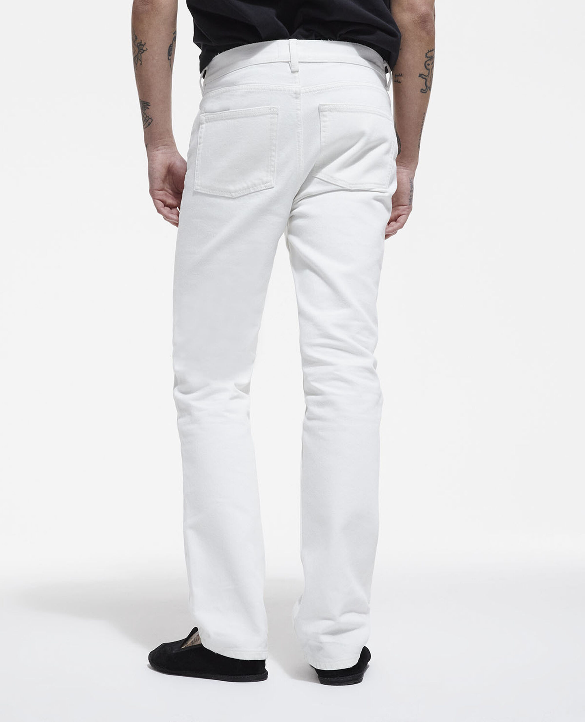 Jean droit blanc, WHITE, hi-res image number null