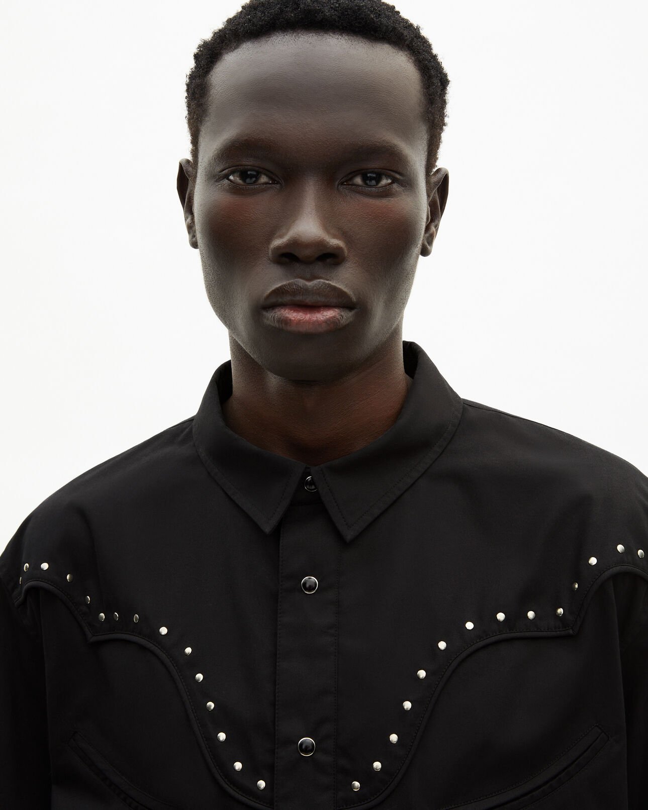 The Kooples HOMME BLACK chemise style western noire
