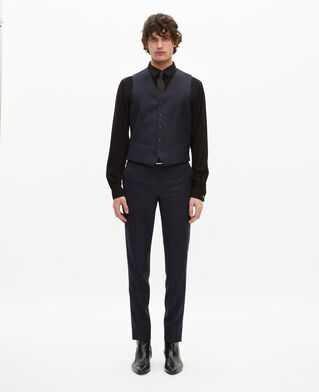 The Kooples MEN DARK NAVY navy blue wool suit vest