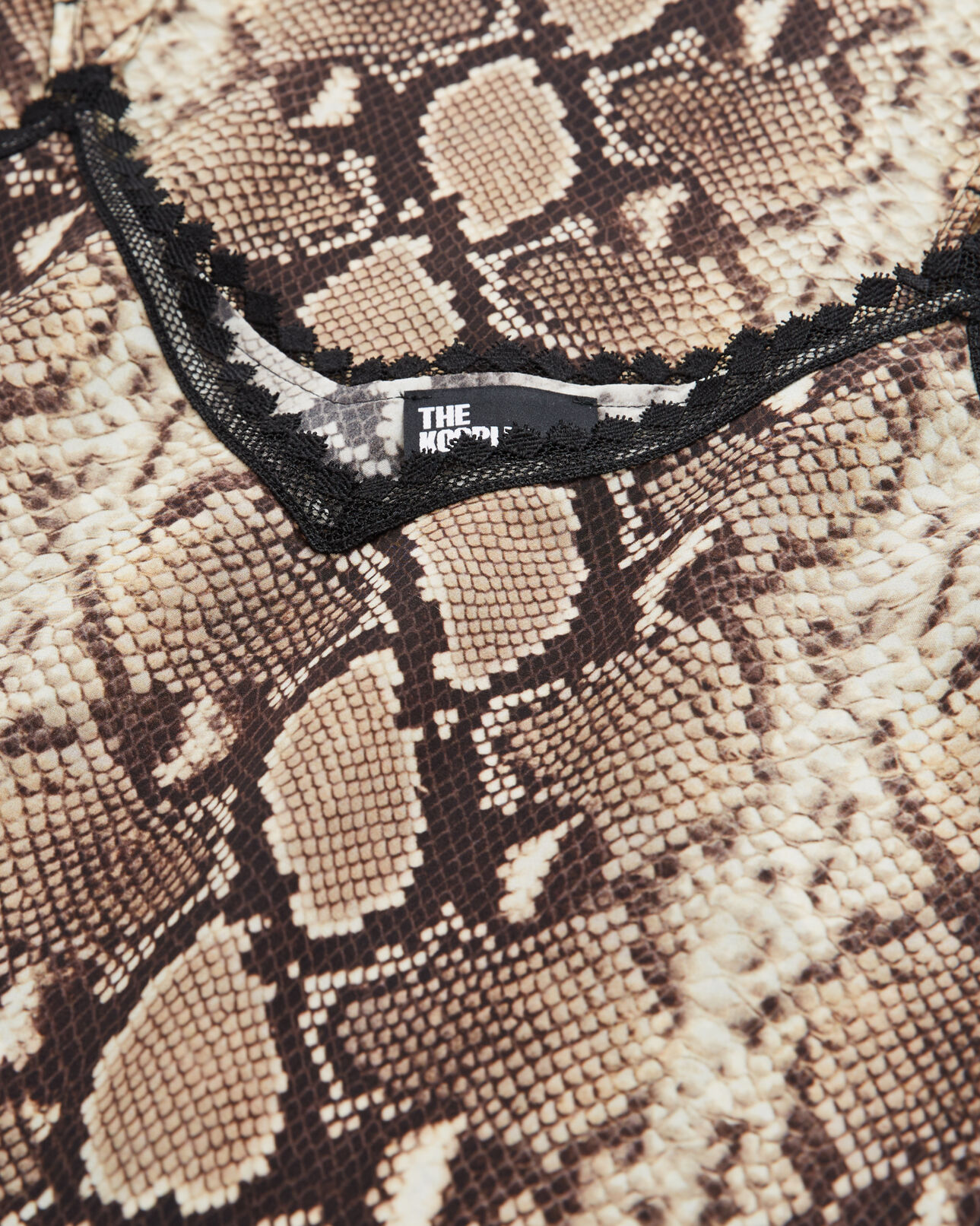 The Kooples FEMME BEIGE robe nuissette longue python