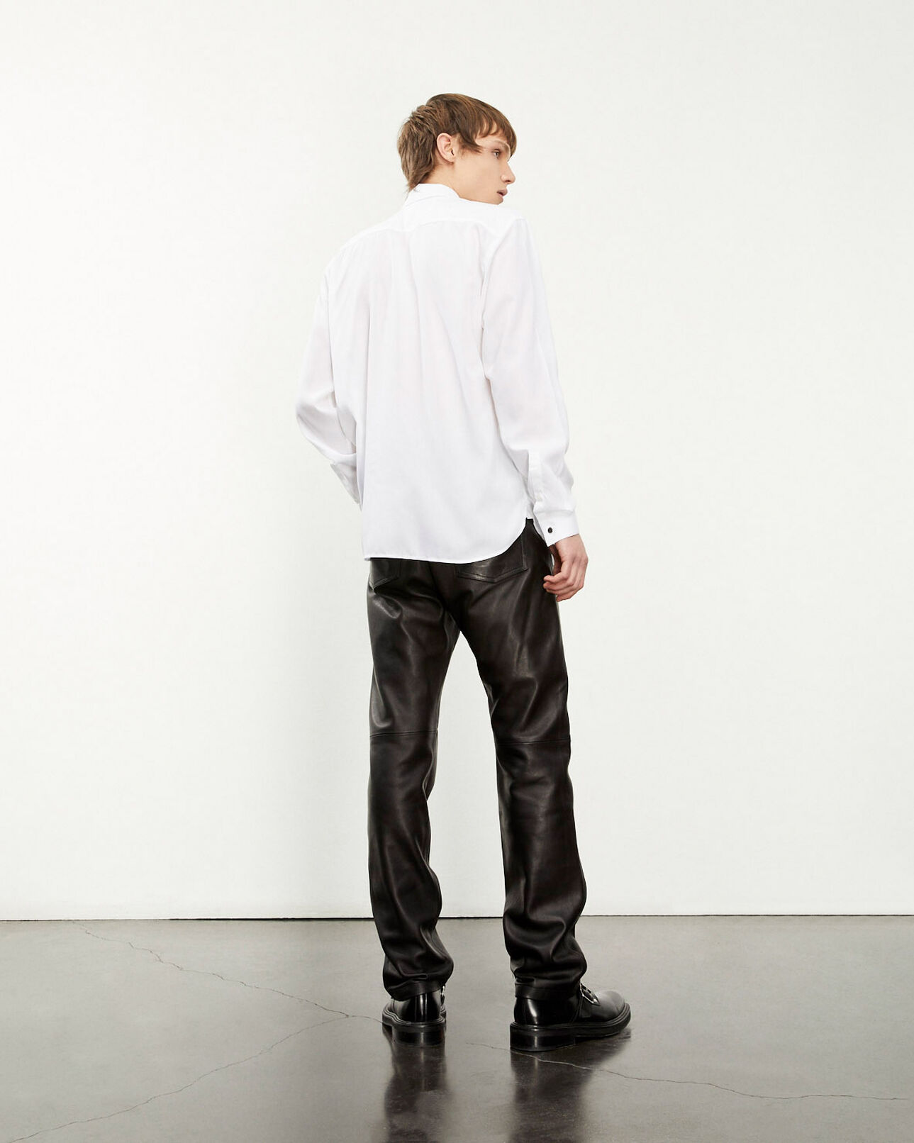 The Kooples HOMME WHITE chemise fluide blanche manches longues