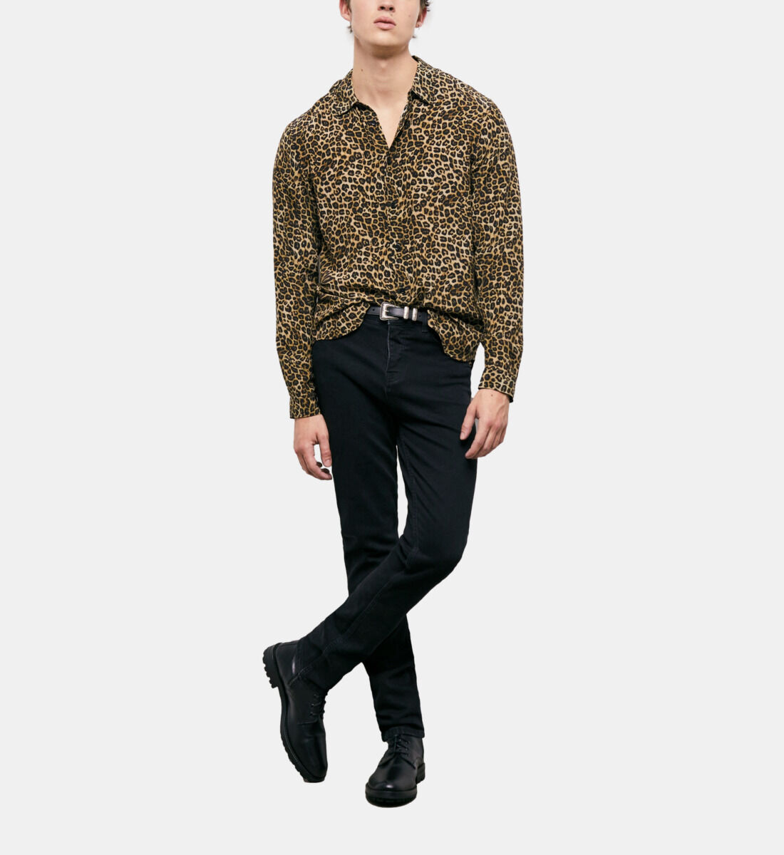 Camisa leopardo hombre new arrivals bershka