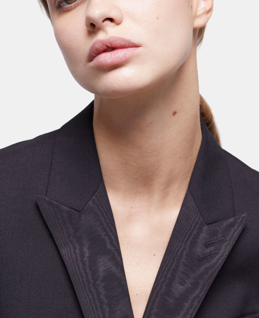 black wool suit jacket