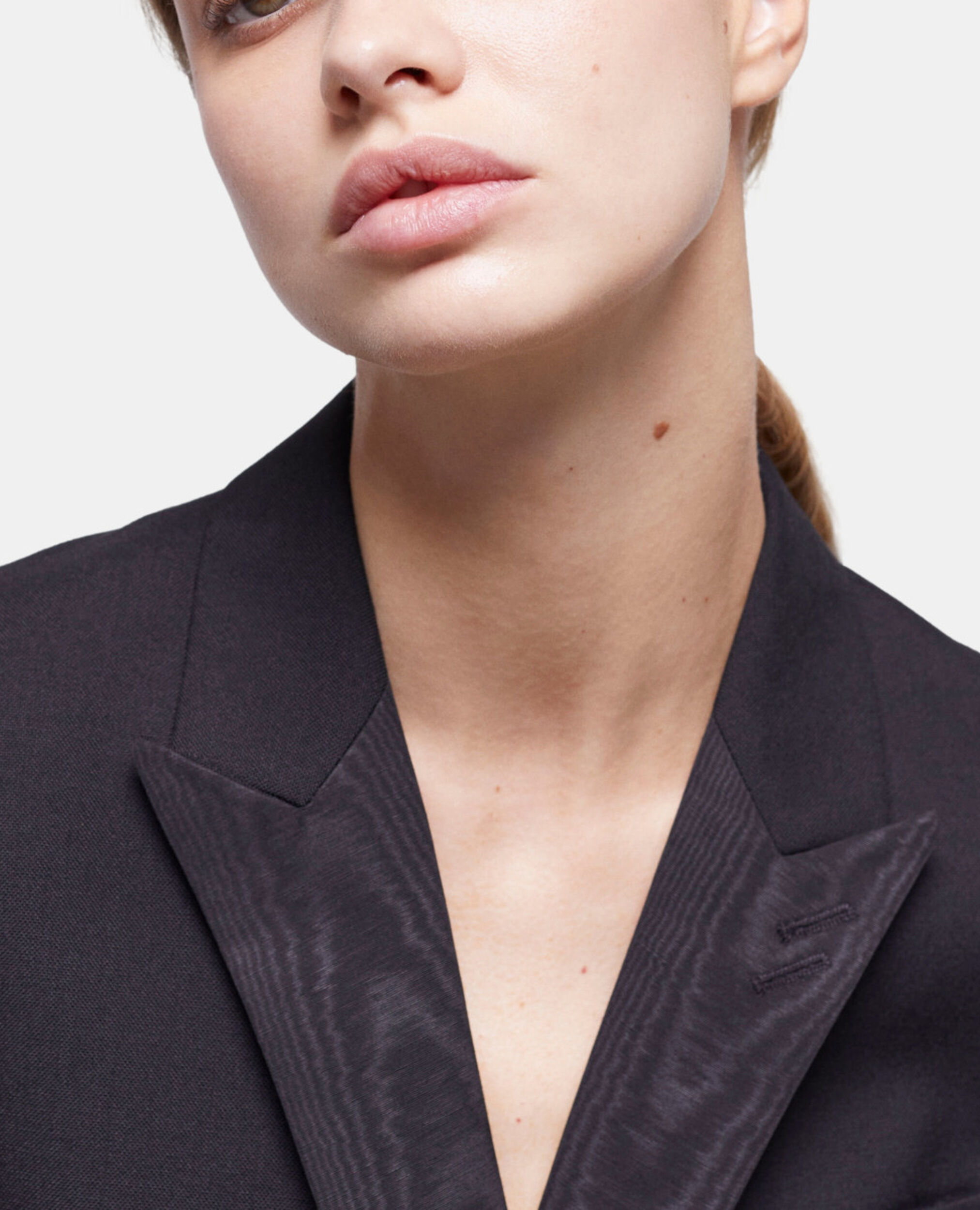 Black wool suit jacket, BLACK, hi-res image number null
