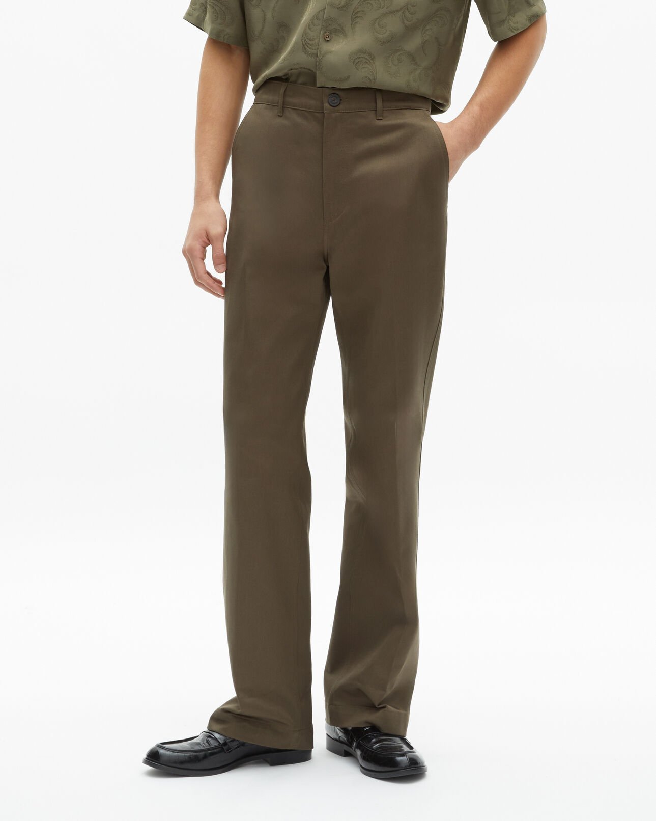 The Kooples HOMBRE BROWN pantalón recto marrón