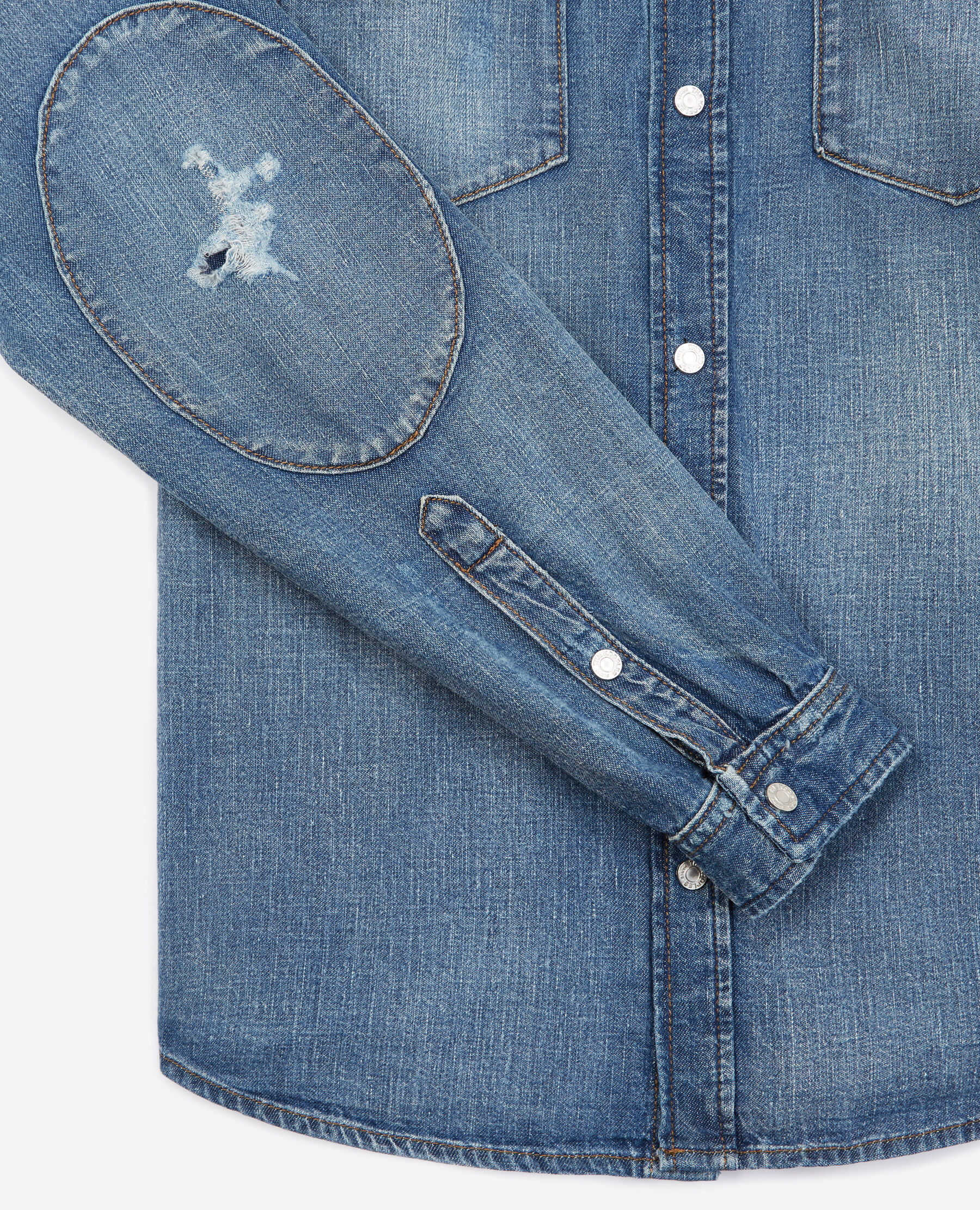 Western faded blue denim shirt | The Kooples
