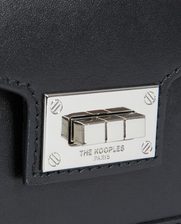 The Kooples FEMME BLACK STONE sac emily small en cuir noir