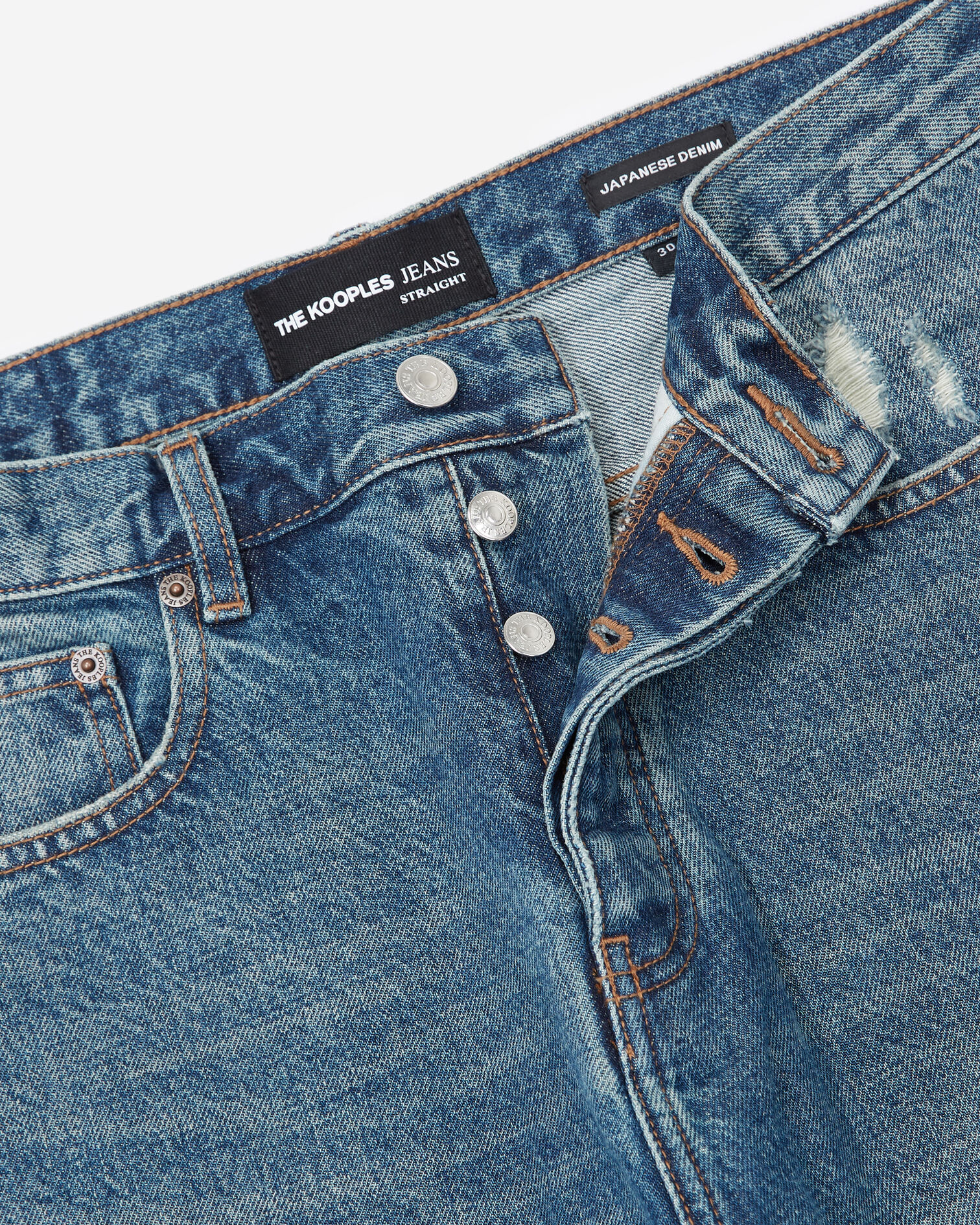 Jeans dunkelblau Destroyed-Details, BLUE VINTAGE, hi-res image number null