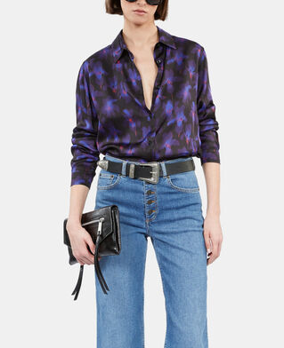 The Kooples WOMEN BLACK /LIGHT PINK / BLUE chemise imprim&eacute;e